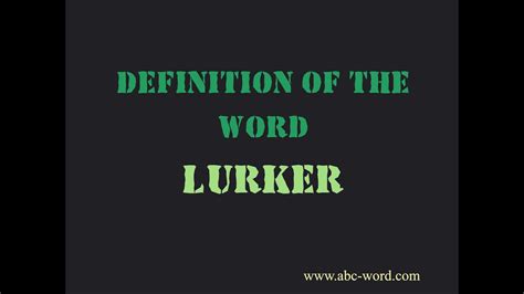 lurker definition.